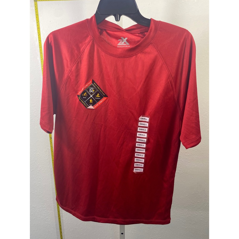 ZeroXposur Mens Red UPF 50+ Sun Protection Performance T-Shirt Small NWT